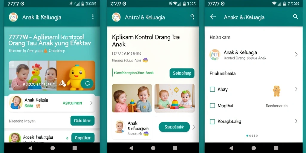 Tampilan antarmuka 7777W yang intuitif dan mudah digunakan.