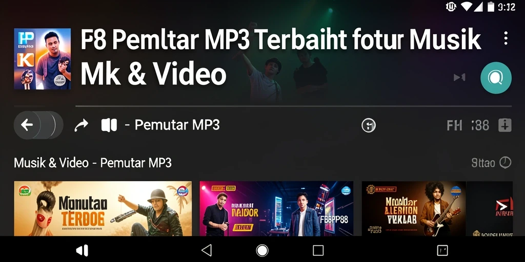 Antarmuka utama FBRP88 dengan fitur Pemutar MP3 yang intuitif.