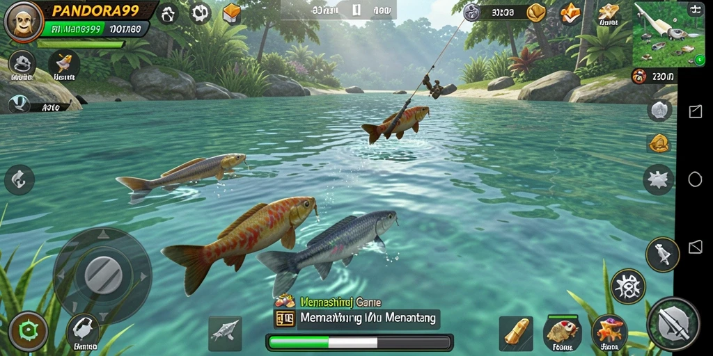 Tampilkan antarmuka memancing yang menarik dalam PANDORA99.