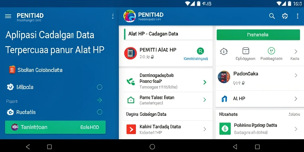Antarmuka PENITI4D yang sederhana dan efisien untuk pencadangan data.