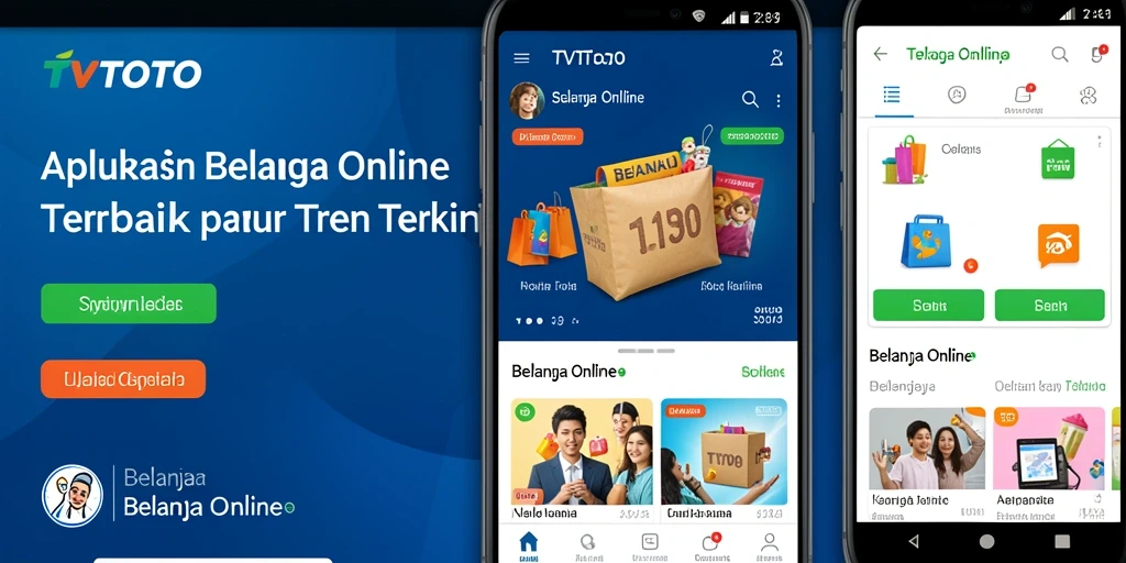 Antarmuka aplikasi TVTOTO untuk belanja online yang mudah digunakan.