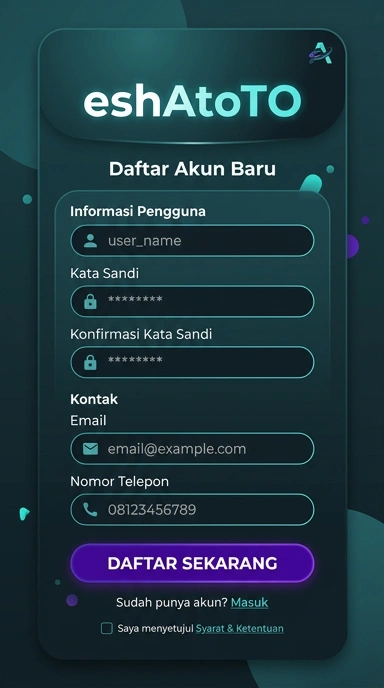 Cara Mudah Registrasi Akun Eshatoto Untuk Pengguna Android